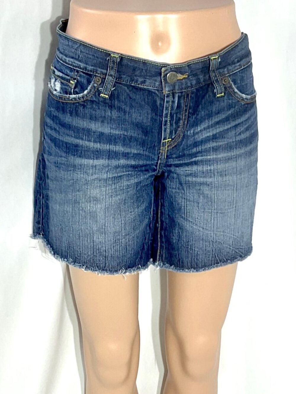 Lucky Size 6/28 Riley Cut Off Raw Hem Dark Wash Denim Jean Womens - Picture 2 of 14